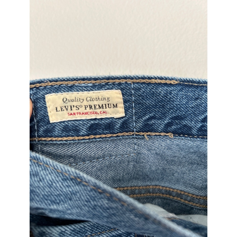 Levi's Premium Baggy Dad Jeans 29 High Rise Wide Leg Blue Denim Relaxed 90's - Picture 8 of 8